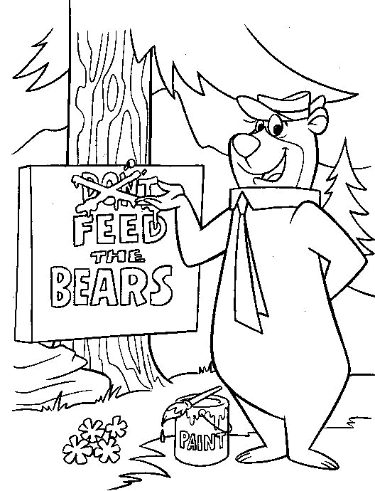 kleurplaat-yogi-bear-bewegende-animatie-0008
