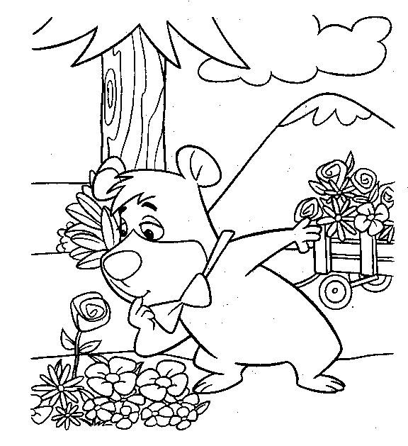 kleurplaat-yogi-bear-bewegende-animatie-0020